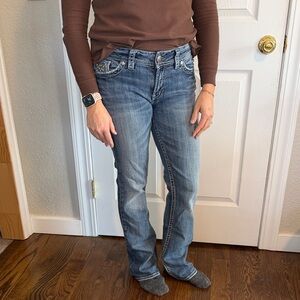 Silver Suki Flap 17” mid rise Women's Blue Jeans size 30